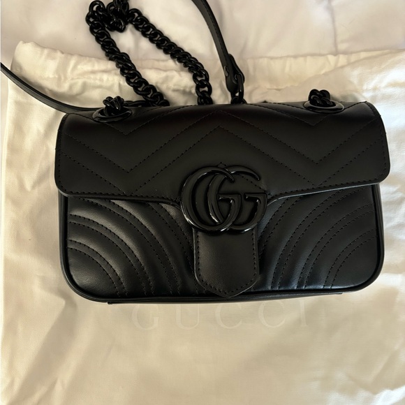 Gucci Black Quilted Leather Shoulder Bag - Picture 5 of 10